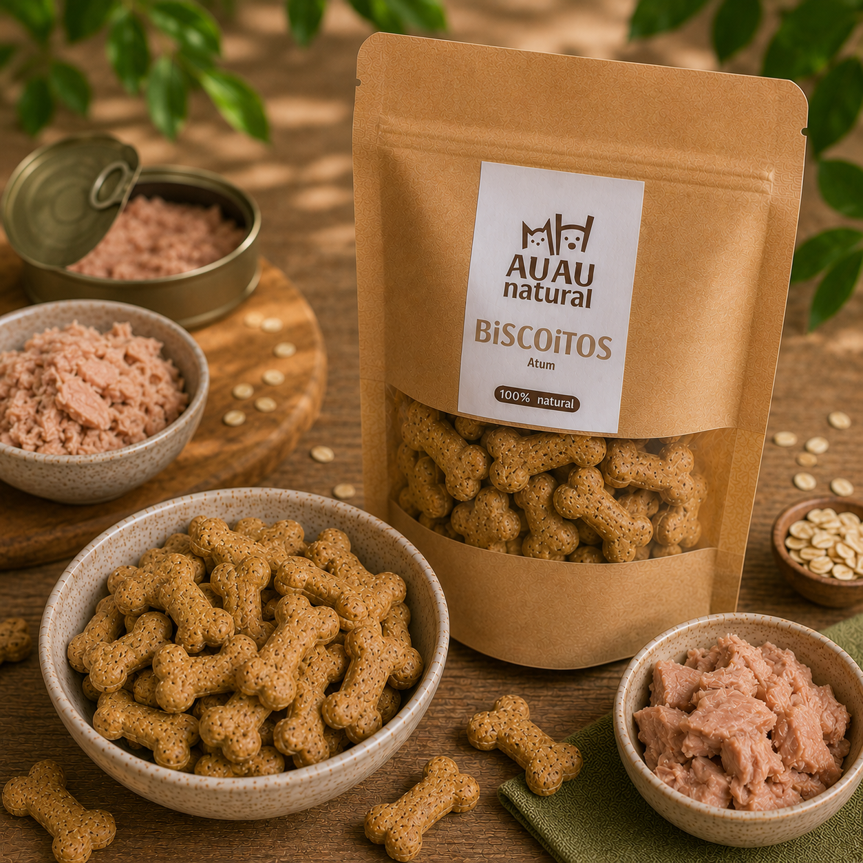 Biscoitos AU AU Natural de Atum