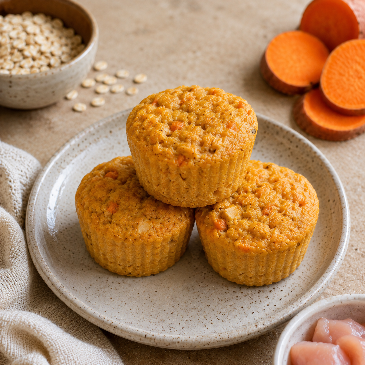 Cupcake AU AU Natural de Frango e batata doce