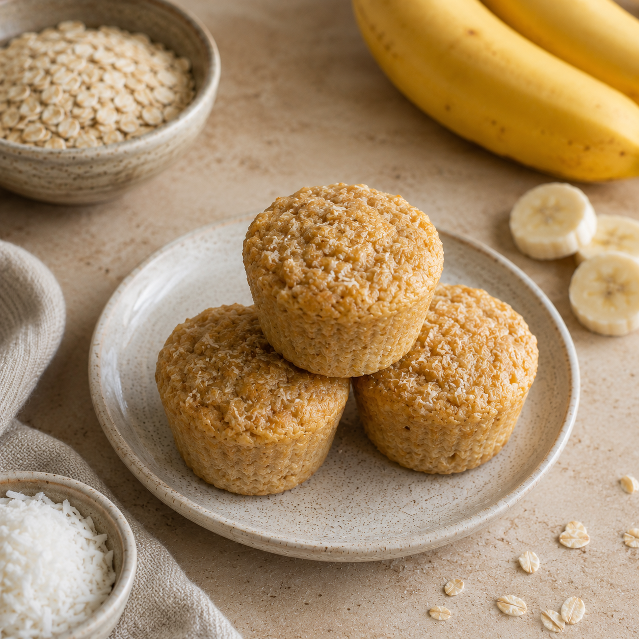 Cupcake AU AU Natural de Banana e côco